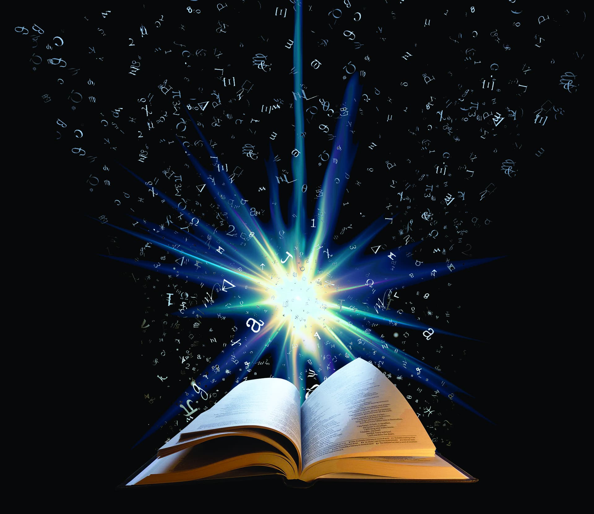 shining star above the book