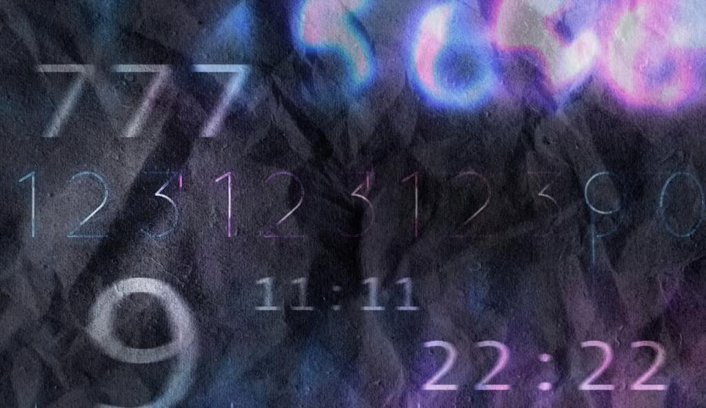 Different numbers combinations on a faded background.