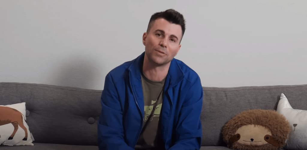Mark Rober on the couch
