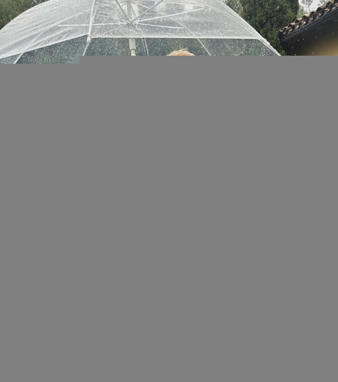 Zane Hijazi with umbrella